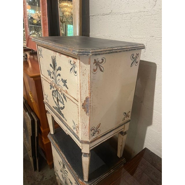Early 21st Century German Neoclassical Hand Painted Side Tables For Sale - Image 5 of 9