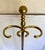 Metal Vintage Brass Five-Piece Fireplace Tool Set With Ball Finial Handles For Sale - Image 7 of 12