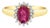 Multi-stone Diamond Ruby Halo Ring 1.12cttw 14K Yellow Gold, Size 9 For Sale