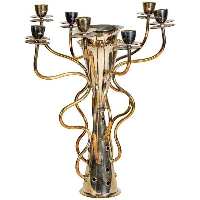 Silver Vintage Candleholder and Vase by Borek Sipek For Sale - Image 8 of 8