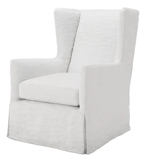 Lancaster Transitional Sophia Swivel Chair With 2 Slipcovers