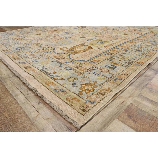 Oushak Boteh Rug - 08'00 X 09'08 For Sale In Dallas - Image 6 of 9
