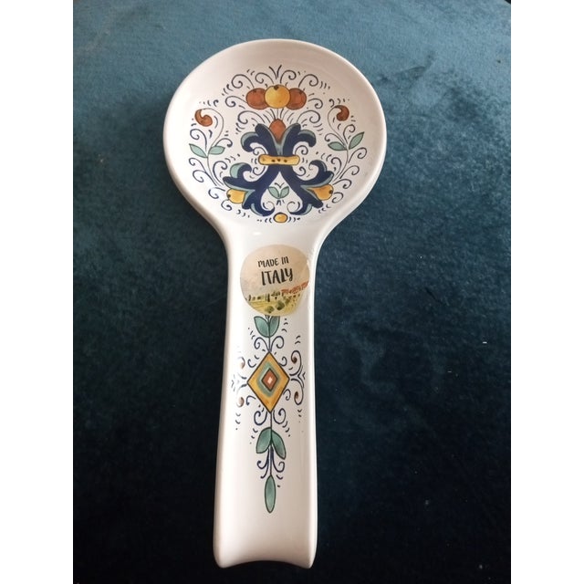 1990s Gorgeous New Nova Deruta Made in Italy Spoon Rest. For Sale In Dallas - Image 6 of 6