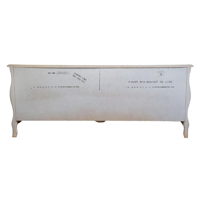 Thomasville Furniture Debussy Collection Off White Painted French Provincial 78" Triple Dresser 9455-130 For Sale - Image 11 of 13