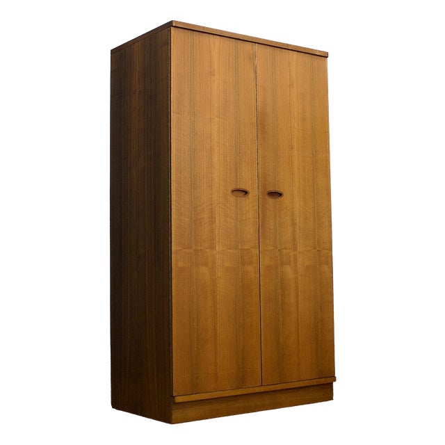 Mid-Century Modern Walnut Wardrobe from Uniflex, 1960s For Sale