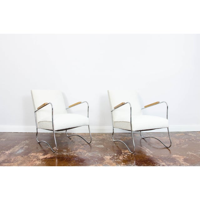 1950s Vintage Polish Bauhaus Style Lounge Chairs, 1950s, Set of 2 For Sale - Image 5 of 16