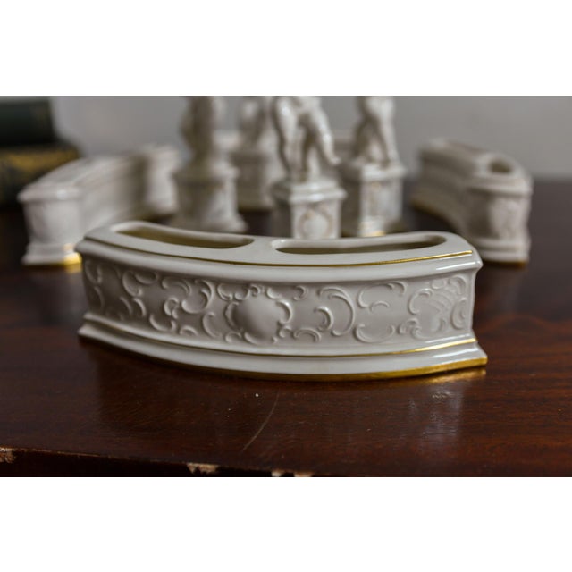 1960s Hutschenreuther Carl Werner Four Seasons Cherubs Porcelain Garniture Set Germany For Sale - Image 4 of 7