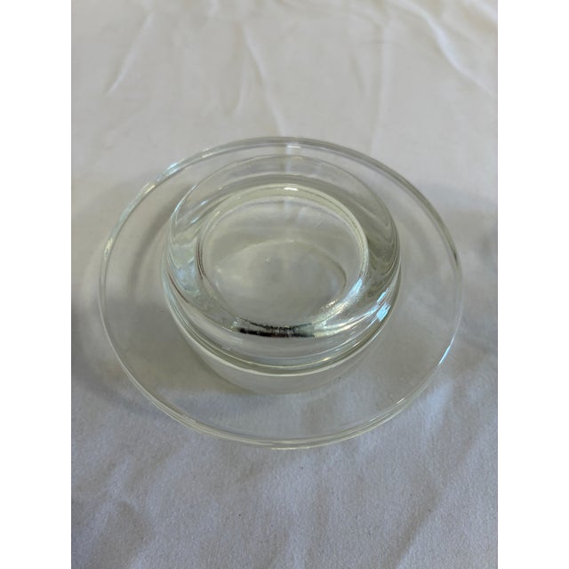 Glass Vintage Clear Glass Individual Butter Dish With Domed Lid For Sale - Image 7 of 8