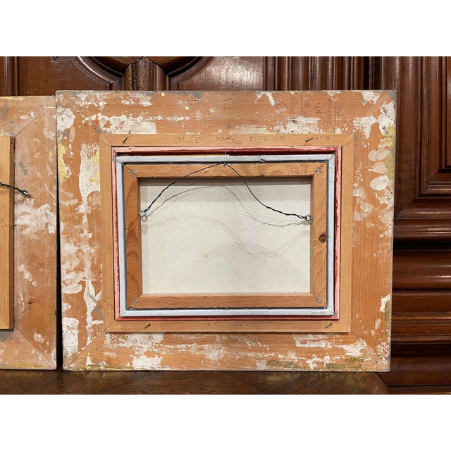 Pair of Mid-Century Paris Street Scene Oil Paintings Signed Robert Lebron For Sale - Image 18 of 18