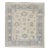 Early 21st Century Gray & Blue Floral Design Handwoven Turkish Oushak Rug 8'5" X 10'1" For Sale