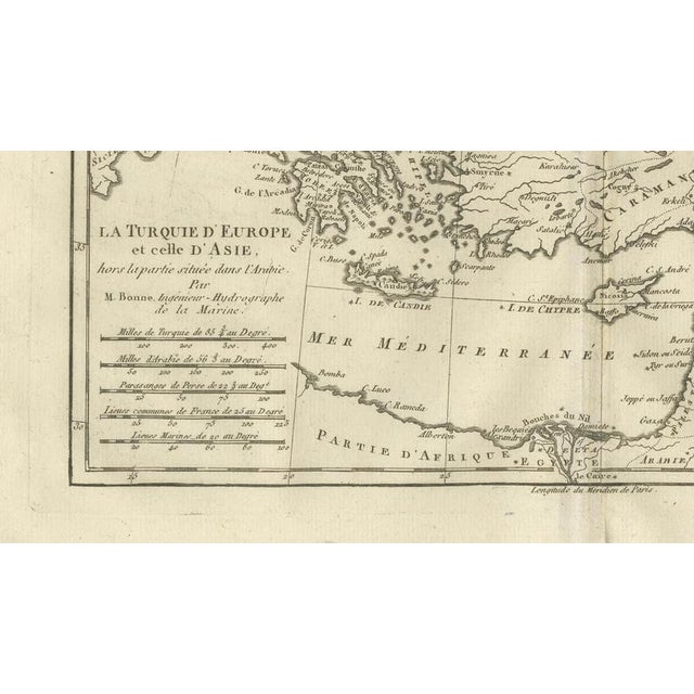 Turkey in Europe and Asia Map by Bonne, 1780 For Sale - Image 10 of 11