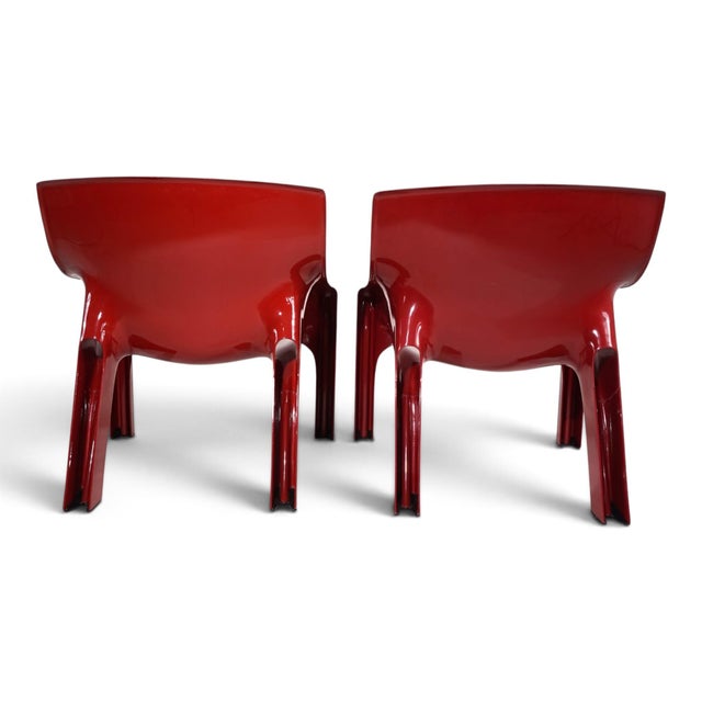 Vicario Lounge Chairs by Vico Magistretti for Artemide, 1970s, Set of 2 For Sale - Image 6 of 18