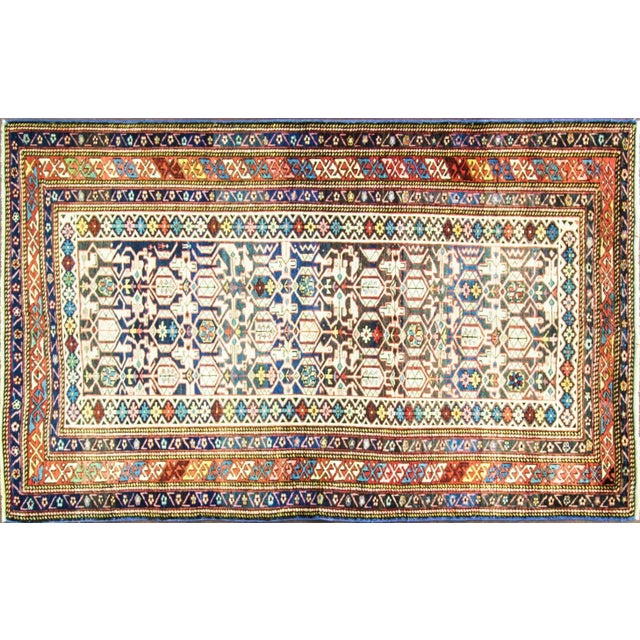 Antique Caucasian Kuba / Shirvan (Seichour-related) Rug Size: 3'4" x 6'4" Origin: Northeast Caucasus – Kuba / Shirvan...