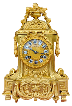 Louis XVI Pendulum in Gilded Bronze
