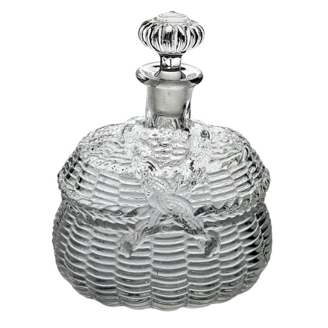 Legras Pressed Molded Satin Glass Liquor Decanter For Sale In San Francisco - Image 6 of 7