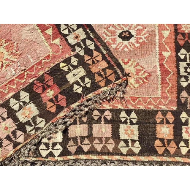 Vintage Pale Turkish Kilim Rug - 67" X 125" For Sale - Image 10 of 11