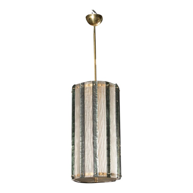 Large Murano Piastra Glass Pendant or Lantern For Sale