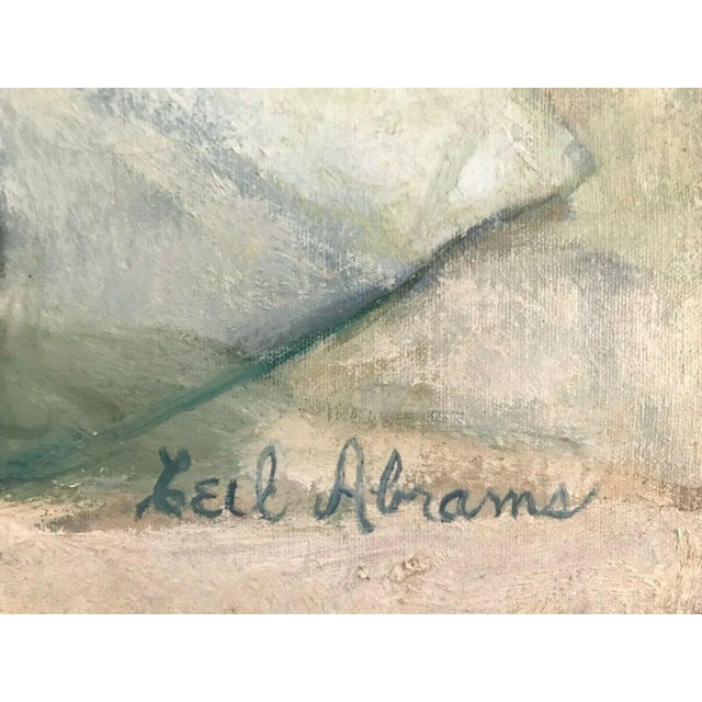 1950s Mid 20th Century Ceil Abrams Still Life in Blue Oil Painting For Sale - Image 5 of 11