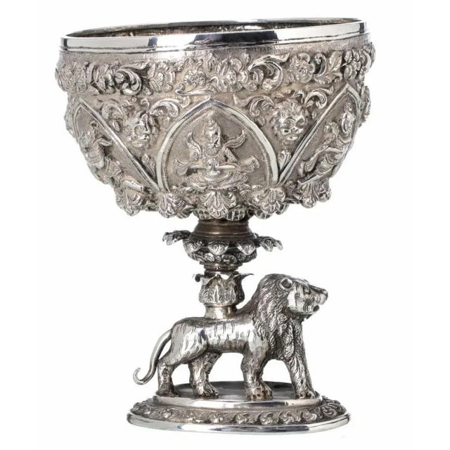 Middle Eastern Silver Bowl, 19th Century For Sale - Image 5 of 6