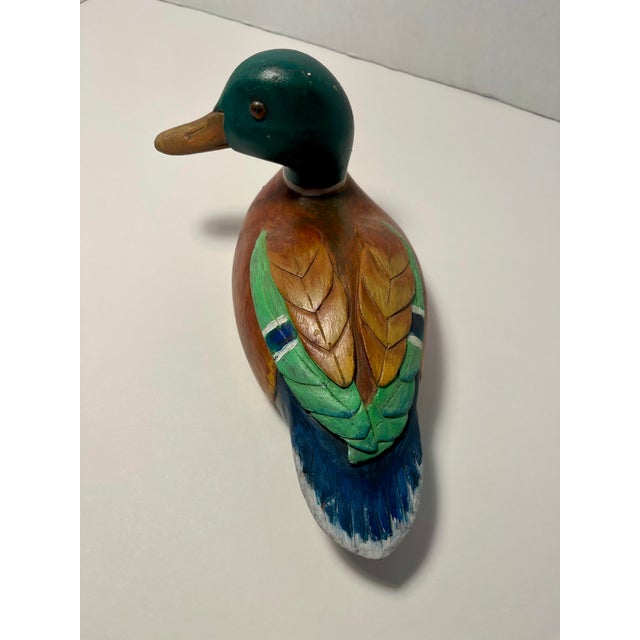Mid-Century Modern 1987 Vintage Duck Decoy by Le Duc Du Ross Hand Painted Signed & Numbered #32 For Sale - Image 3 of 7
