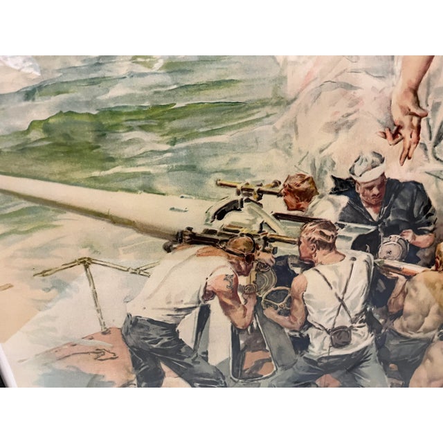 Red Early 20th Century WW1 Howard Chandler Christy Liberty Loan Poster, Framed For Sale - Image 8 of 10