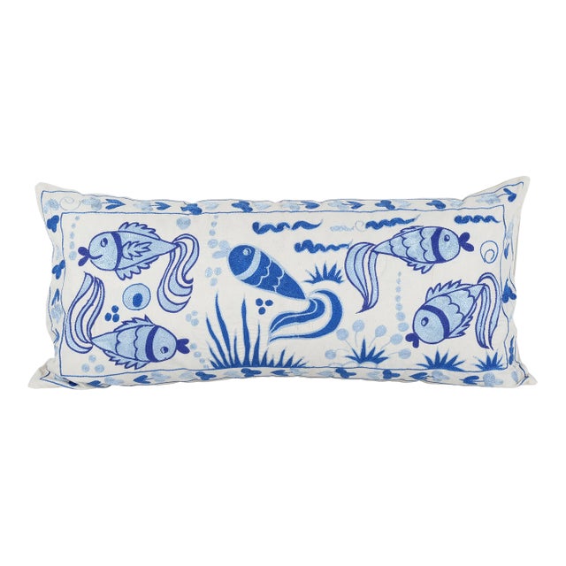 Animal Motif Suzani Pillow Cover For Sale
