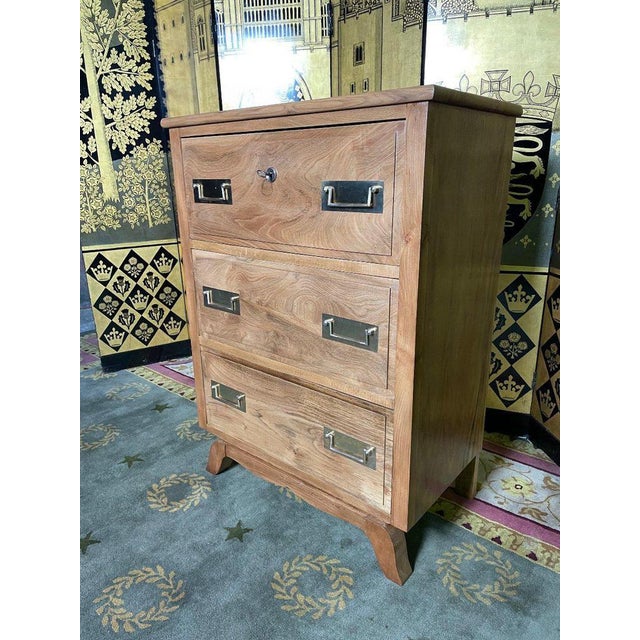 Chest of Drawers in Walnut, 1970s For Sale - Image 3 of 10