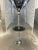 Modernist Faux Bamboo Chrome & Brass Floor Lamp With Glass Tray Table in Mastercraft For Sale - Image 10 of 13