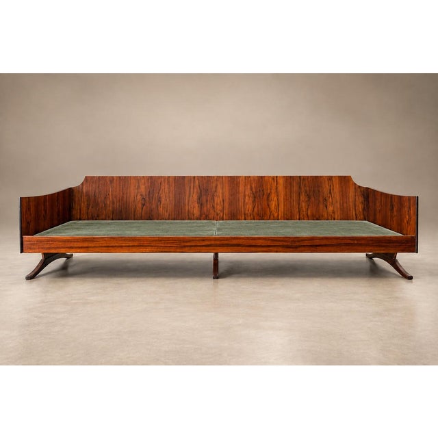 Produced by Novo Rumo in São Paulo during the 1960s, this monumental Brazilian Modern sofa combines generous comfort with...