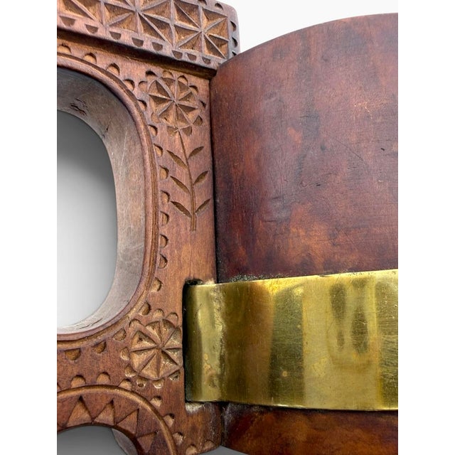 Brown 19th Century Slovak Črpák Shepherd’s Whey Cup With Figural Carved Handle For Sale - Image 8 of 17