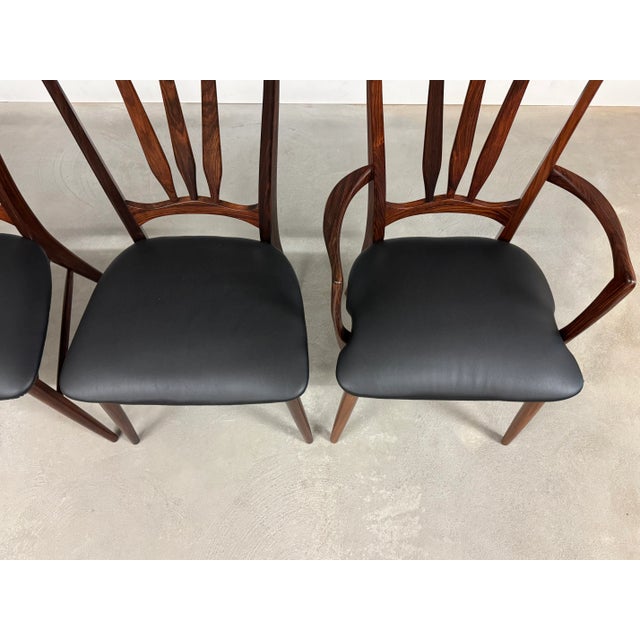 1960s 1960s Danish Modern Rosewood Ingrid Dining Chairs by Koefoeds Hornslet - Set of 4 For Sale - Image 5 of 10
