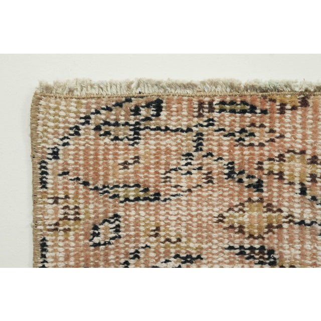 1970s Vintage Turkish Handmade Wool Cotton Beige Area Rug For Sale - Image 12 of 13