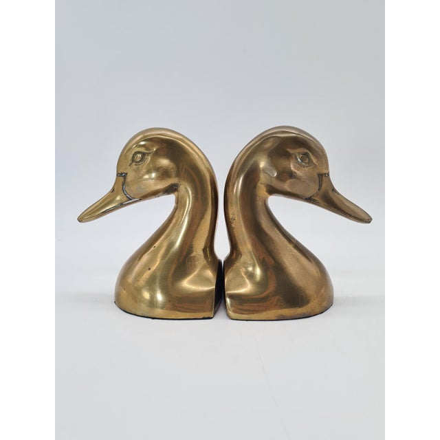 1970s Vintage Duck-Shaped Bookends in Brass, 1970s, Set of 2 For Sale - Image 5 of 8