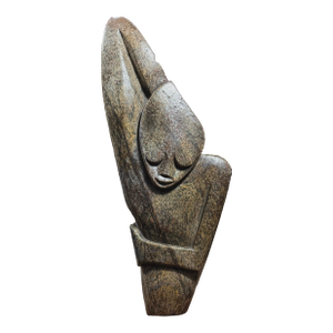Vintage Hand Carved African Abstract Figurative Stone Sculpture