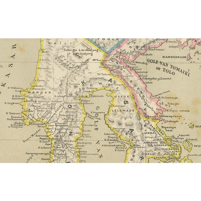 Antique Colonial Map of Celebes Sulawesi and Lesser Sunda Islands, 1884 For Sale - Image 9 of 13