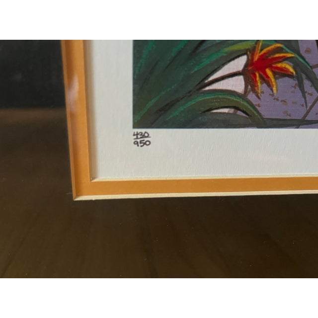 Teal Francois Ledan “Piscine Palette” Seriolithograph Signed Limited Edition For Sale - Image 8 of 8