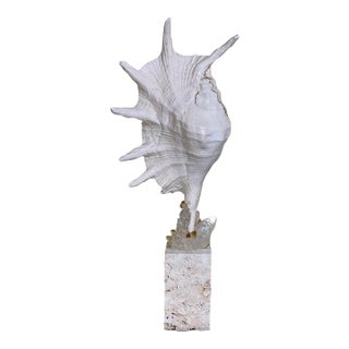 Exquisite Fine Art Shell & Crystal Sculpture by Joseph Malekan For Sale