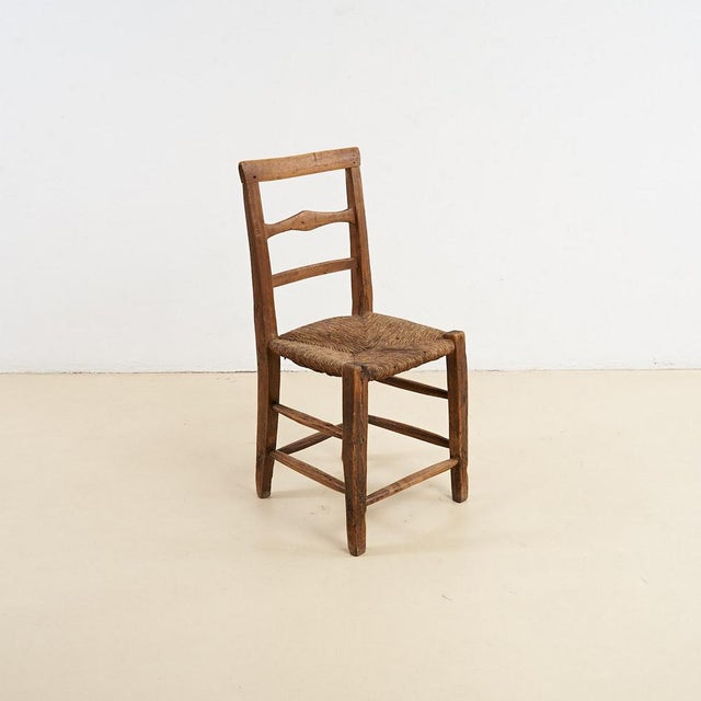 Vintage Handcrafted Wood Chair For Sale - Image 6 of 6
