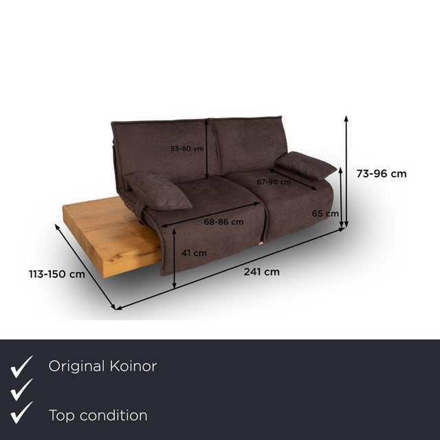 The Koinor Free Motion Edit two-seater sofa impresses with its ability to move and rotate the seats. Thanks to the high-...