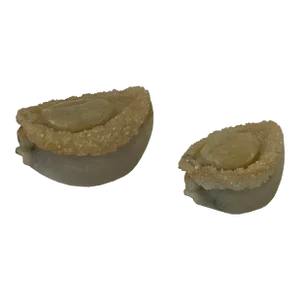 Lot 2 Stone Carved Abalone Shape Display Art