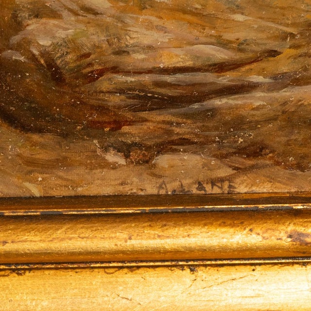 Antique English 19th Century Oil Painting River Lyn Landscape Barnstaple Devon by Albert Lane For Sale - Image 16 of 17