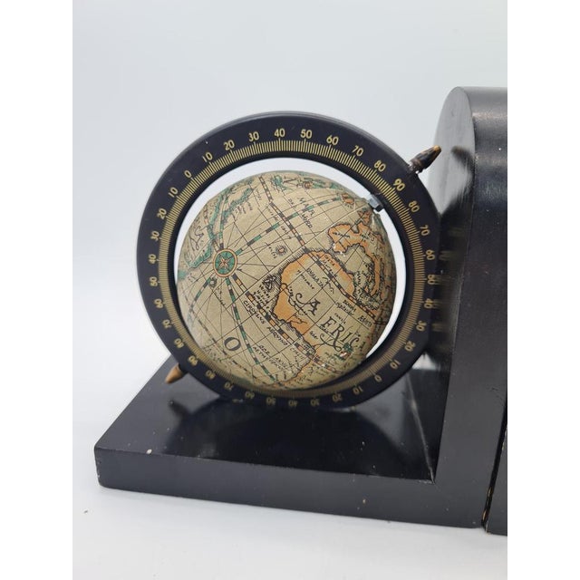 Mid-Century Modern Bookends with Armillary Globes, 1970s, Set of 2 For Sale - Image 3 of 12