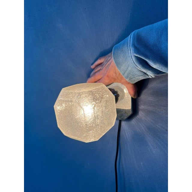 Brutalist Mid-Century Modern Brutalist Seeded Glass Flush Mount from Cosack Leuchten For Sale - Image 3 of 11