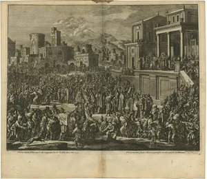 J. Luyken, Bible Scene: Pilate and Jesus, 1743, Print