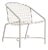 Brown Jordan Kantan Aluminum Suncloth Arm Chair, Dove frame with White fabric For Sale