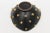 Vintage Italian Alvino Bagni for Bitossi Black Ceramic Bowl and Vase With Gold Plated Studs, 1960's For Sale - Image 10 of 12