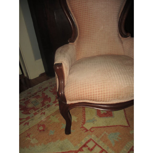 Antique Walnut Renaissance Revival Hand Carved With Ladies Face Parlor Chair For Sale - Image 9 of 12