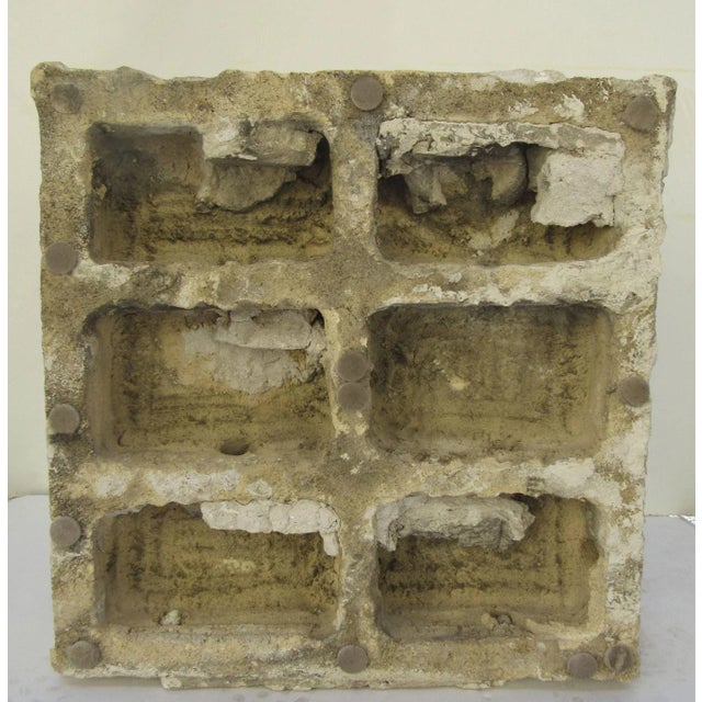 1900 - 1909 Denver Pottery Works Glazed Terra Cotta Square Fragment For Sale - Image 5 of 6
