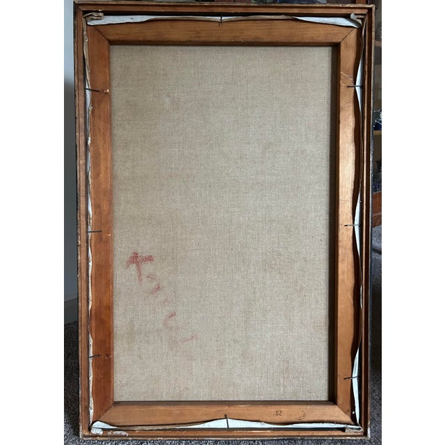 Vintage Abstract Modernist Oil Painting of a Nude Woman For Sale In Philadelphia - Image 6 of 6