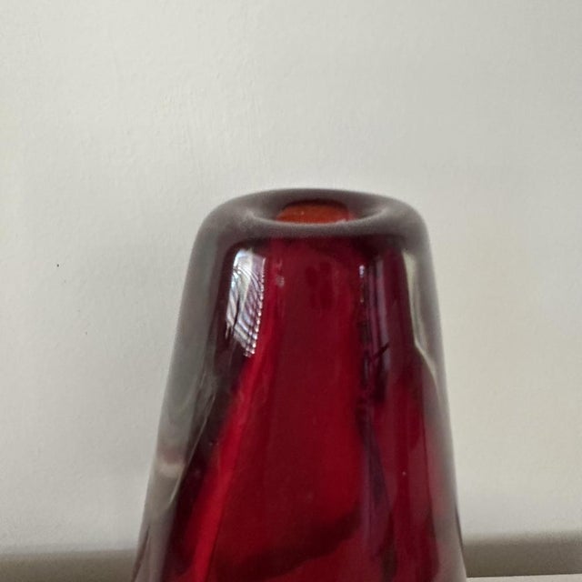 Glass Vintage Italian Vase by Flavio Poli For Sale - Image 7 of 8